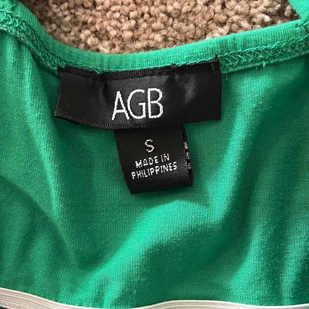 AGB green cotton maxi dress S - Picture 3 of 3